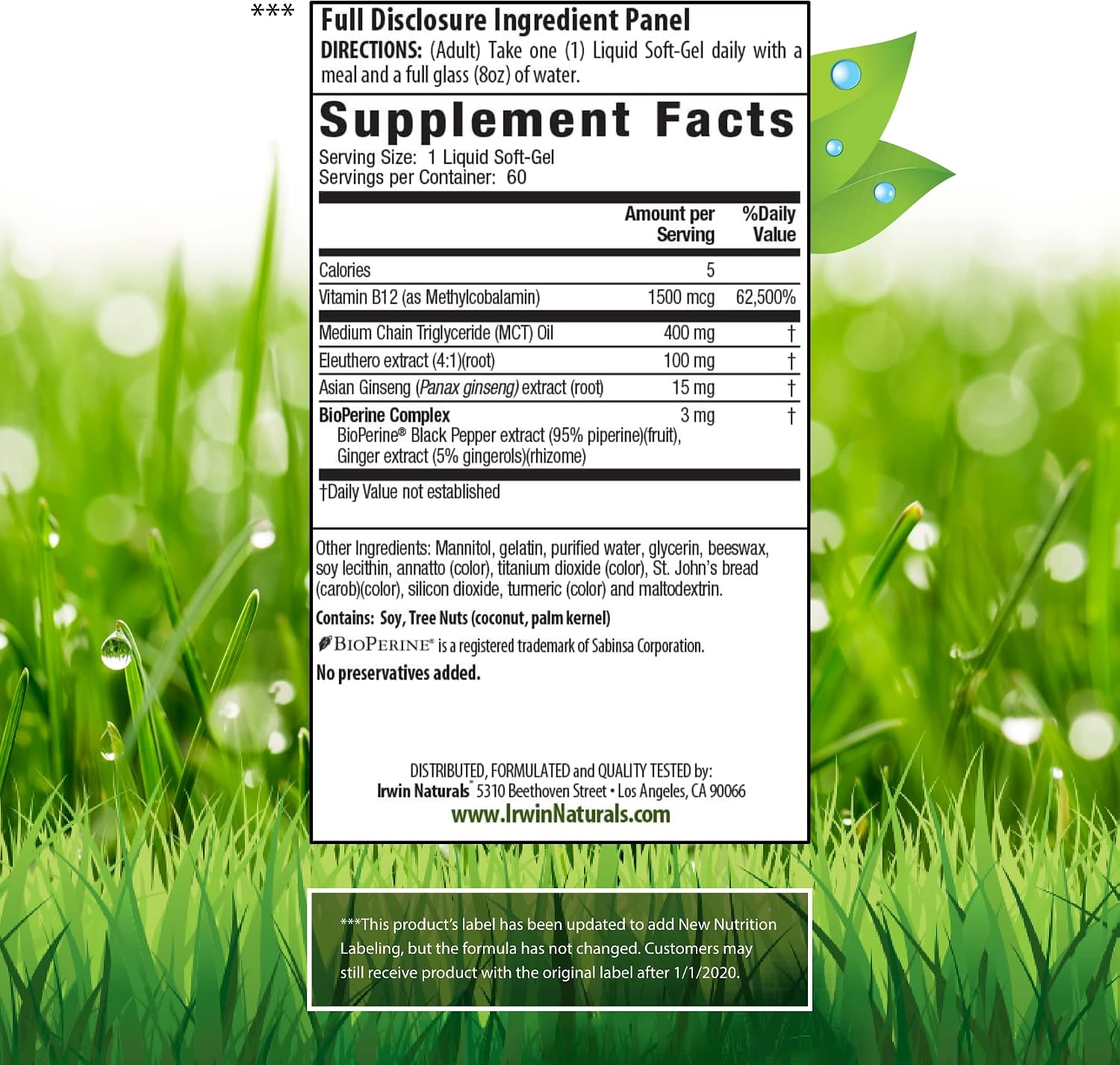 Irwin Naturals One-Per-Day Mega B-12, 1,500mcg Methylcobalamin, 60 Liquid Softgels - görsel 2