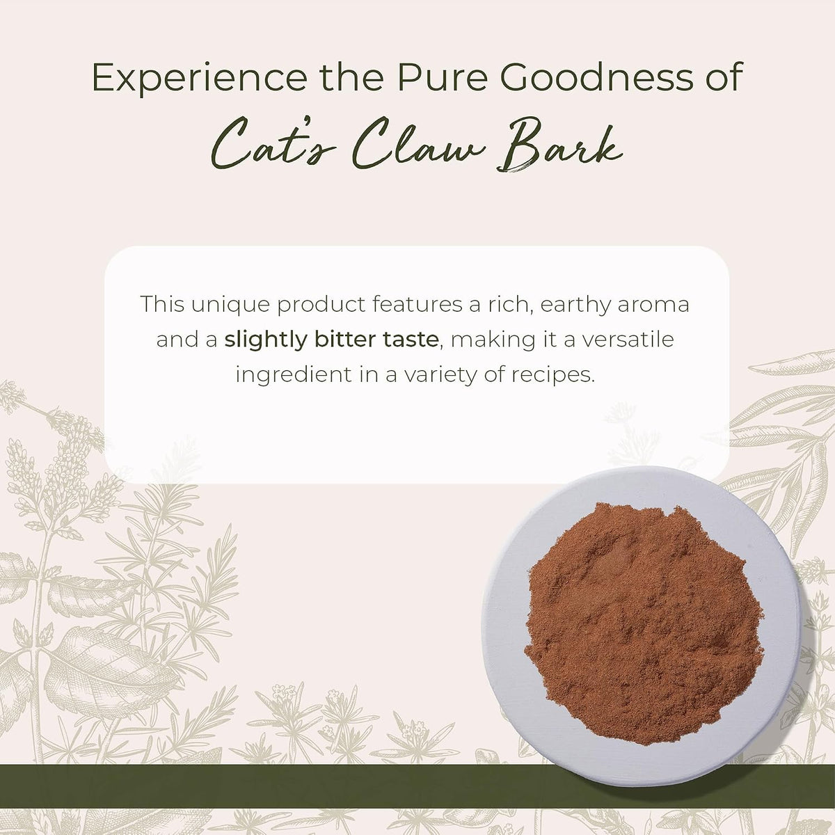 Starwest Botanicals Cat's Claw Bark Powder Wildcrafted - Dried Cat's Claw Herb for Tea, Herbal Blends, Smoothies, and Baking, Certified Kosher - 113 g Pouch - görsel 2