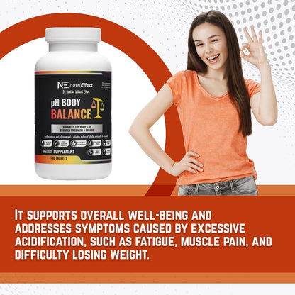 pH Balance Multi-Mineral Tablets - Alkaline Support for Energy, Metabolism, Bone & Cellular Health - 180 Tablets