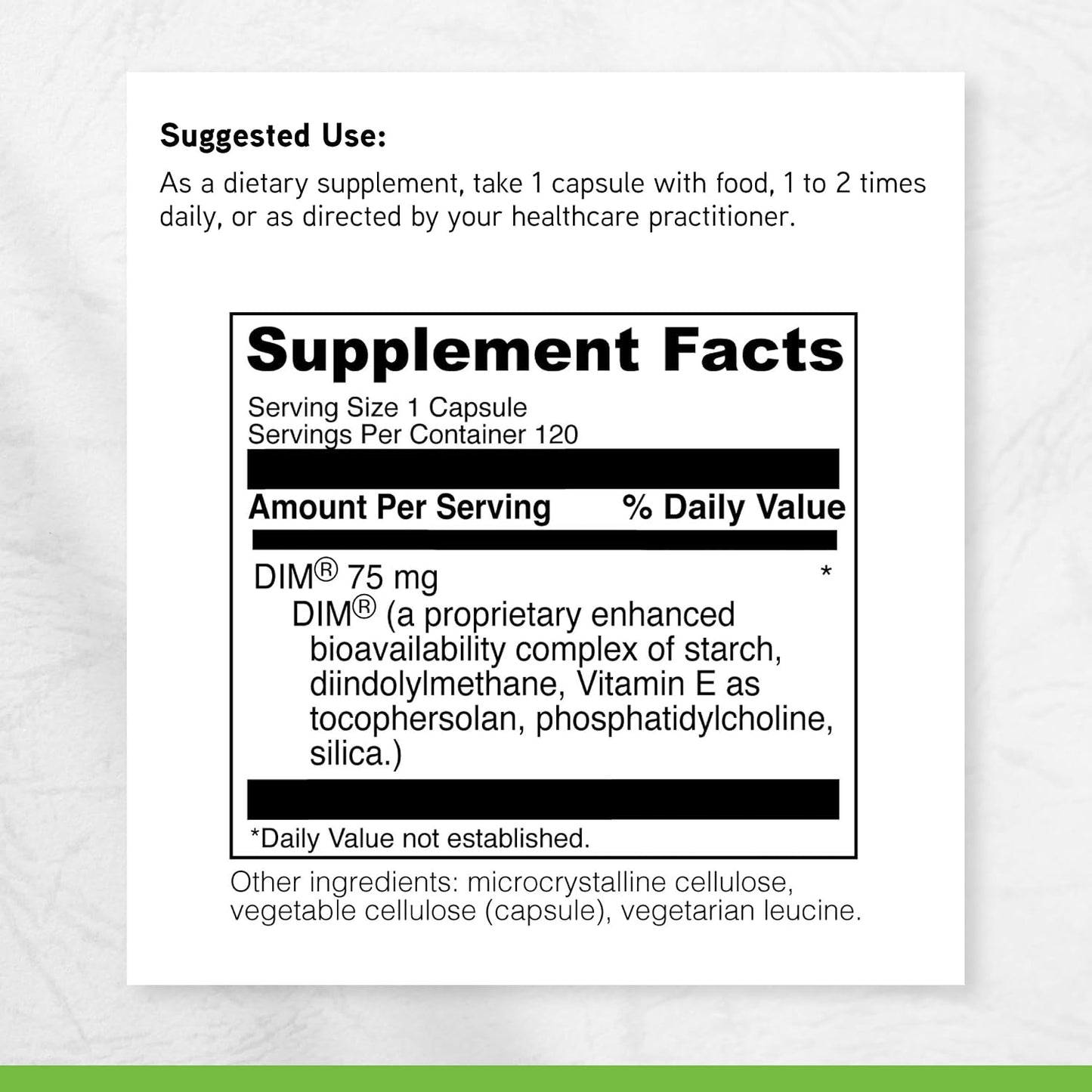DAVINCI Labs DimPro - DIM Supplement for Hormonal Balance - 120 Capsules - görsel 6