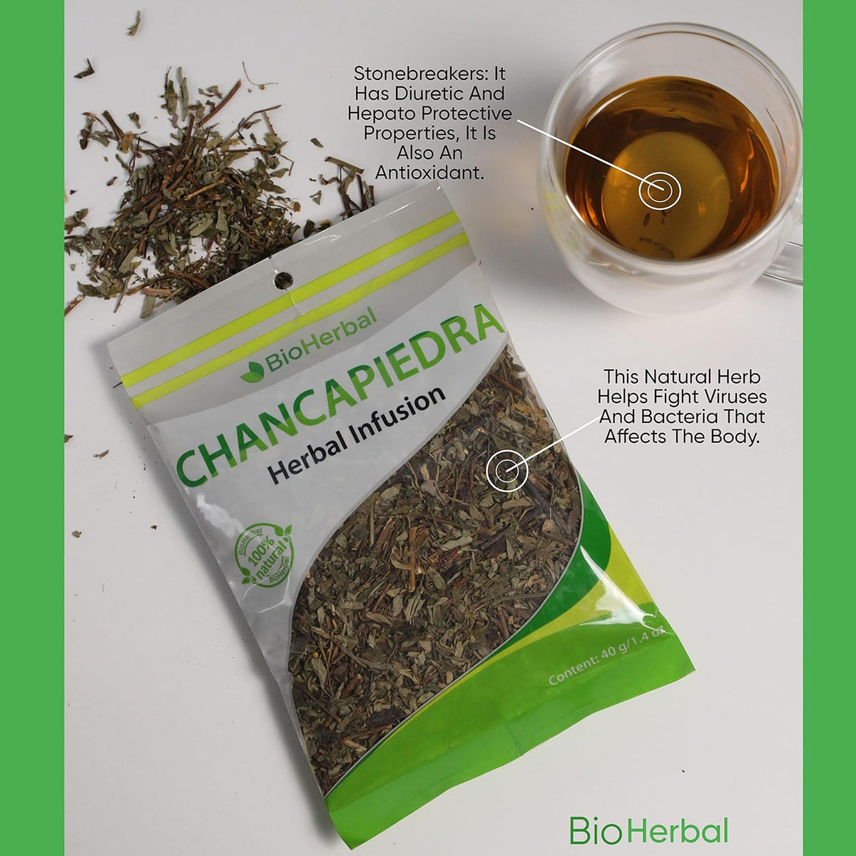 Bio Herbal Chancapiedra Stonebreaker Organic Tea 40g - görsel 5