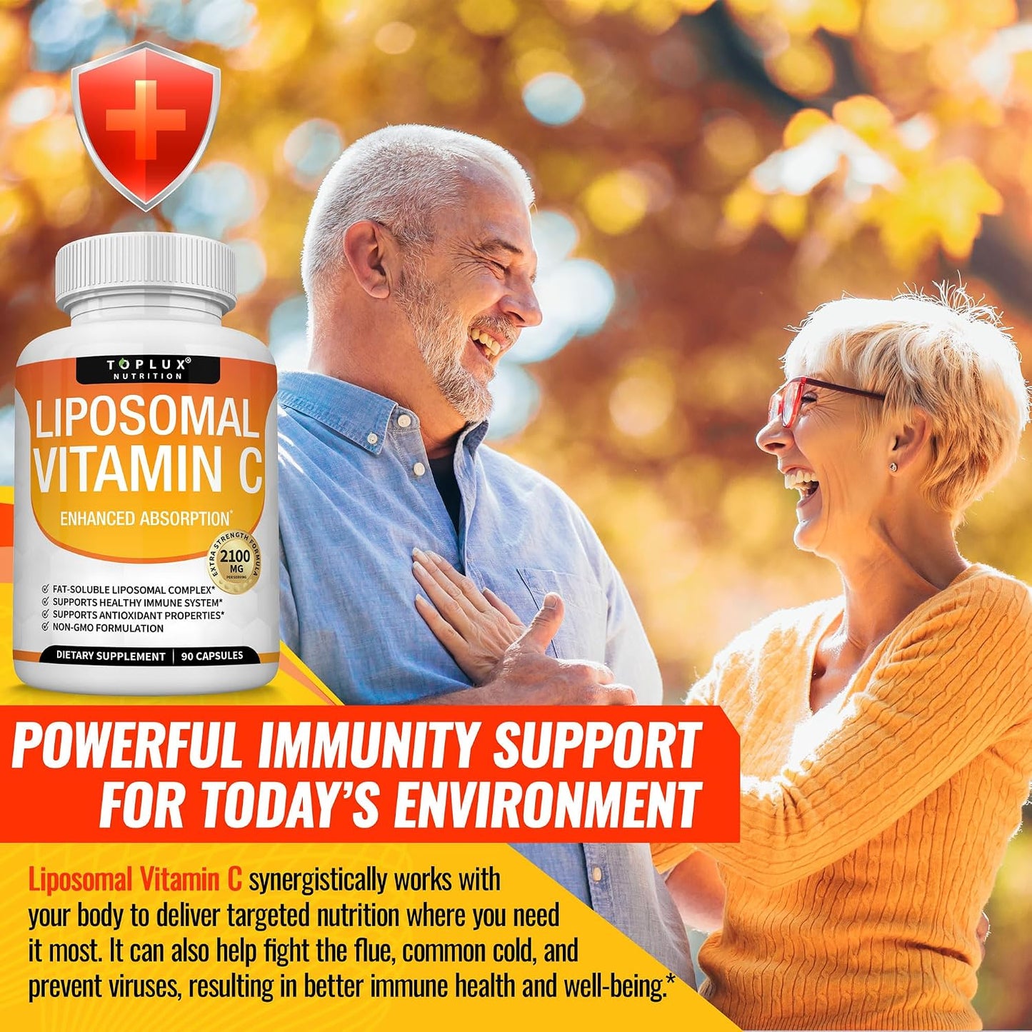 Liposomal Vitamin C 2100mg – High Absorption Fat Soluble Vitamin C with MCT Oil and Sunflower Lecithin, Vegan and Non-GMO - görsel 5