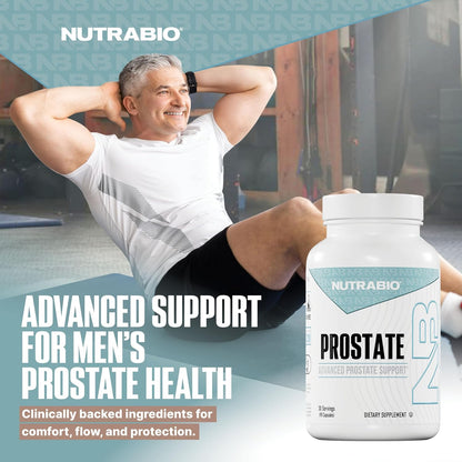 NutraBio Prostate - Advanced Prostate Function Support - Inflammation Defence and Antioxidant Support - 90 Capsules