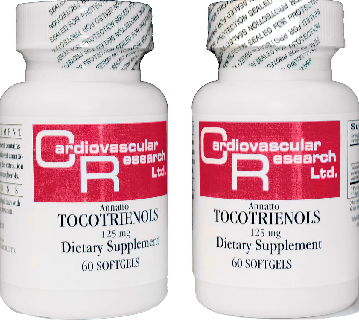 Cardiovascular Research 120 Softgels 125 mg Vitamin E Annatto Tocotrienols Pure DeltaGOLD, 90% Delta and 10% Gamma, 2 Bottles 60 Soft Gels Each (ANNATOC) - görsel 1