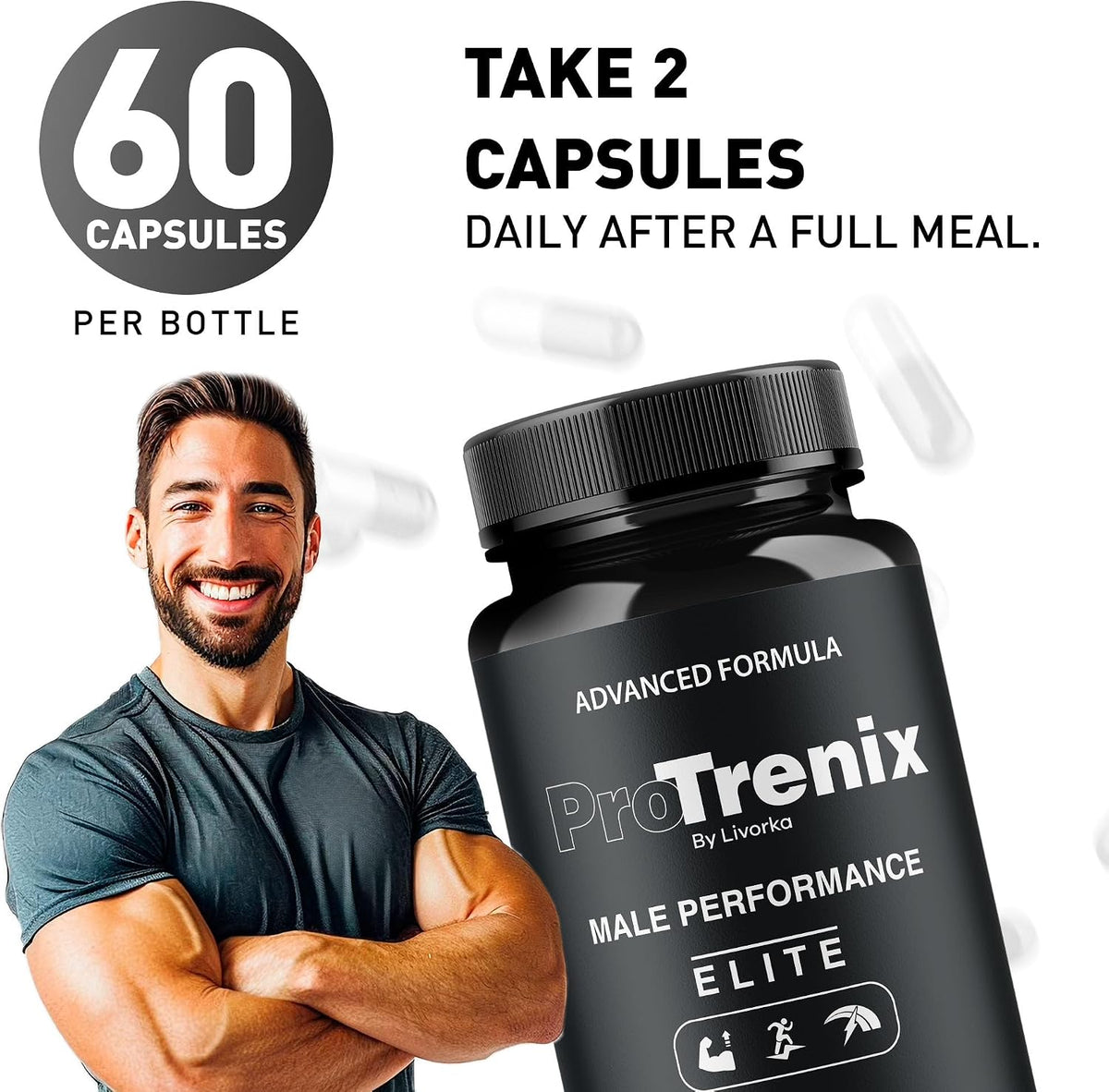 (3 Pack) ProTrenix Pills for Men, All-Natural Multivitamin Supplement, 180 Capsules - görsel 4