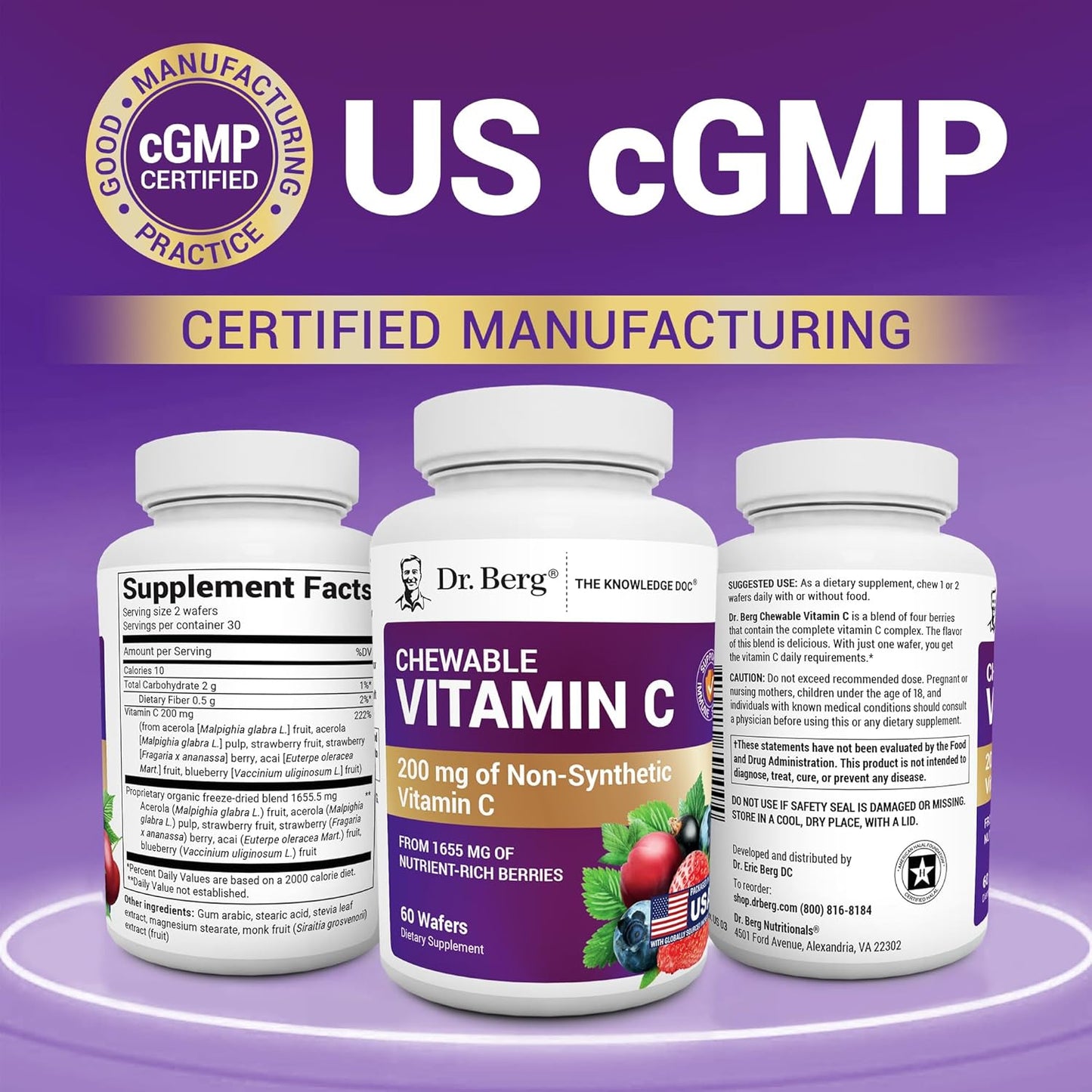 Dr. Berg Chewable Vitamin C Complex – Organic Berry Vitamin C Wafers - görsel 6