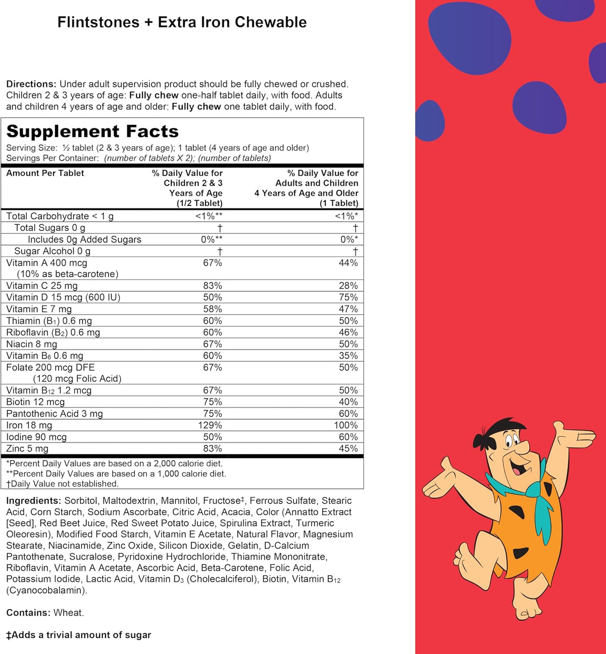 Flintstones Vitamins Chewable Kids Multivitamin with Extra Iron, 160 Tablets - görsel 8