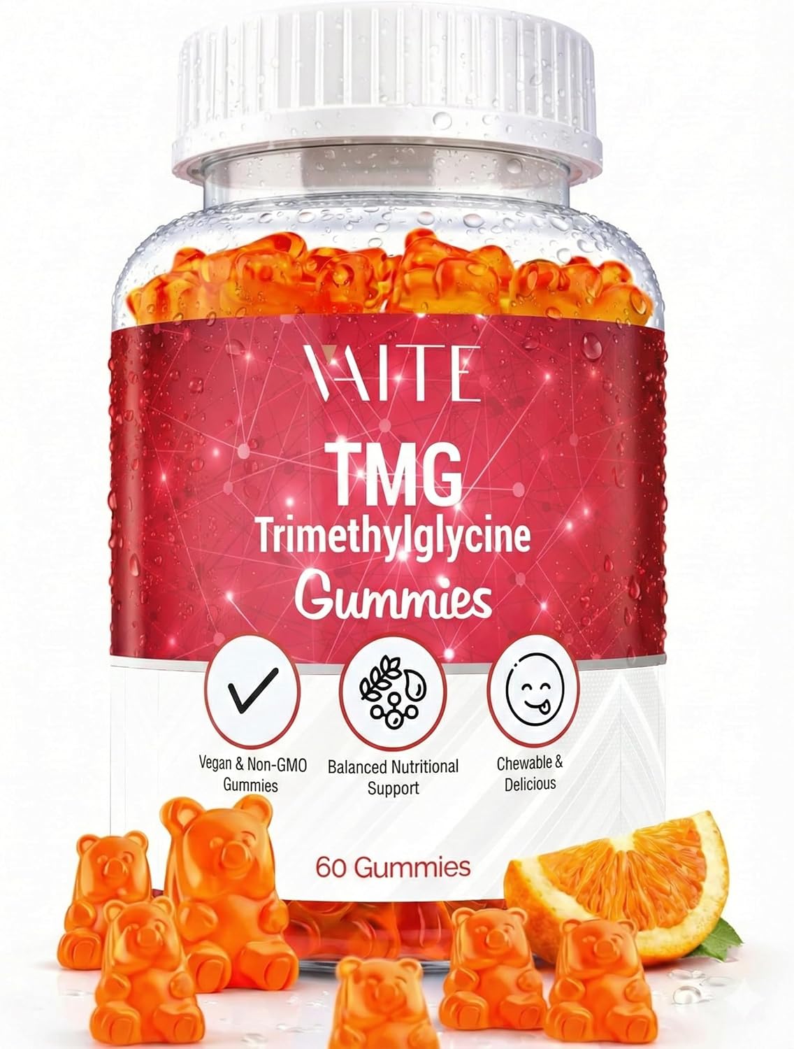 VAITE TMG Supplements – Trimethylglycine 800mg Gummies, Vegan Chewables for Energy Support - görsel 1