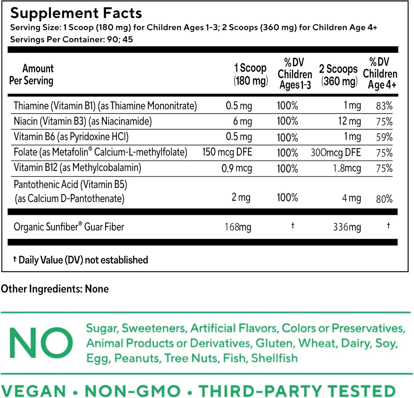 You+yours Tasteless B Complex Powder for Children - B1, B3, B5, B6, Methylfolate and Methyl B12 - görsel 2