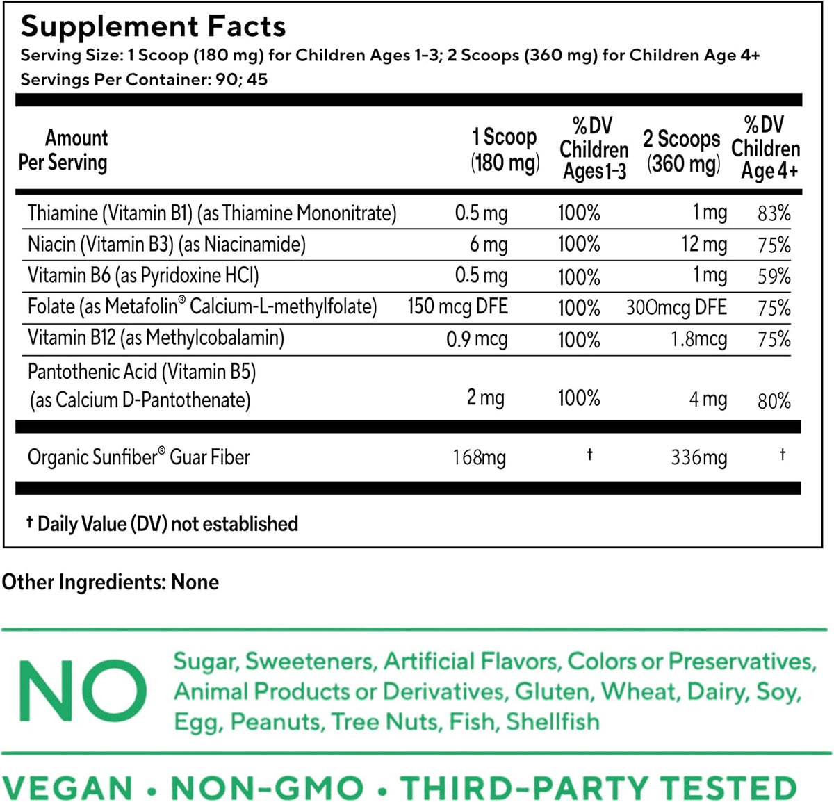 You+yours Tasteless B Complex Powder for Children - B1, B3, B5, B6, Methylfolate and Methyl B12 - görsel 2