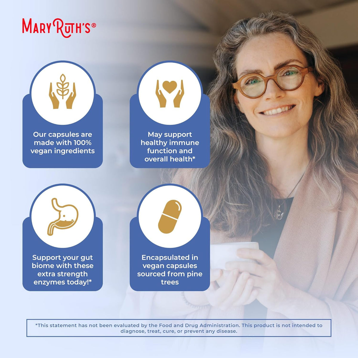 MaryRuth's Ultra Digestive Enzymes | Gut Health Supplement | 60 Capsules - görsel 6