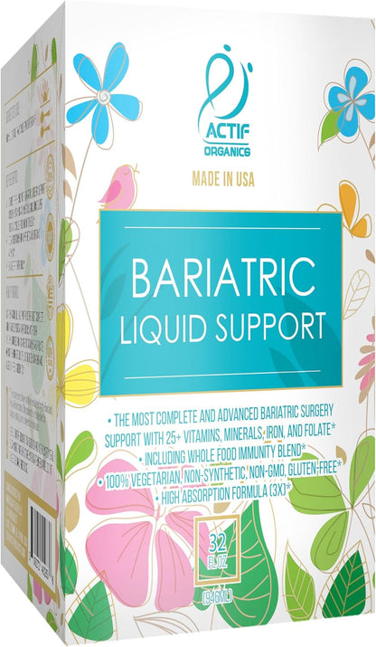 ACTIF Organic Bariatric Liquid Multivitamin with 25+ Organic Vitamins and Minerals, 90 Count