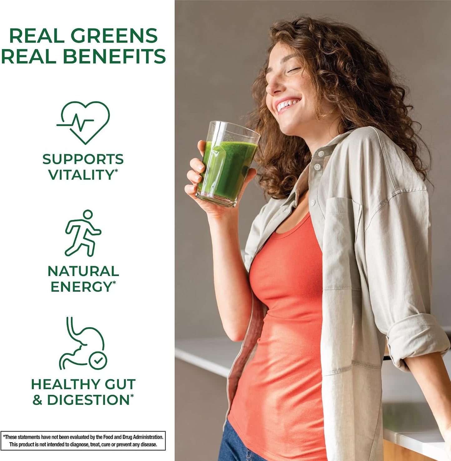 Country Farms Super Greens Power Pack - 50 Organic Superfoods with Probiotics, Unflavoured & Berry, 40 Servings - görsel 3