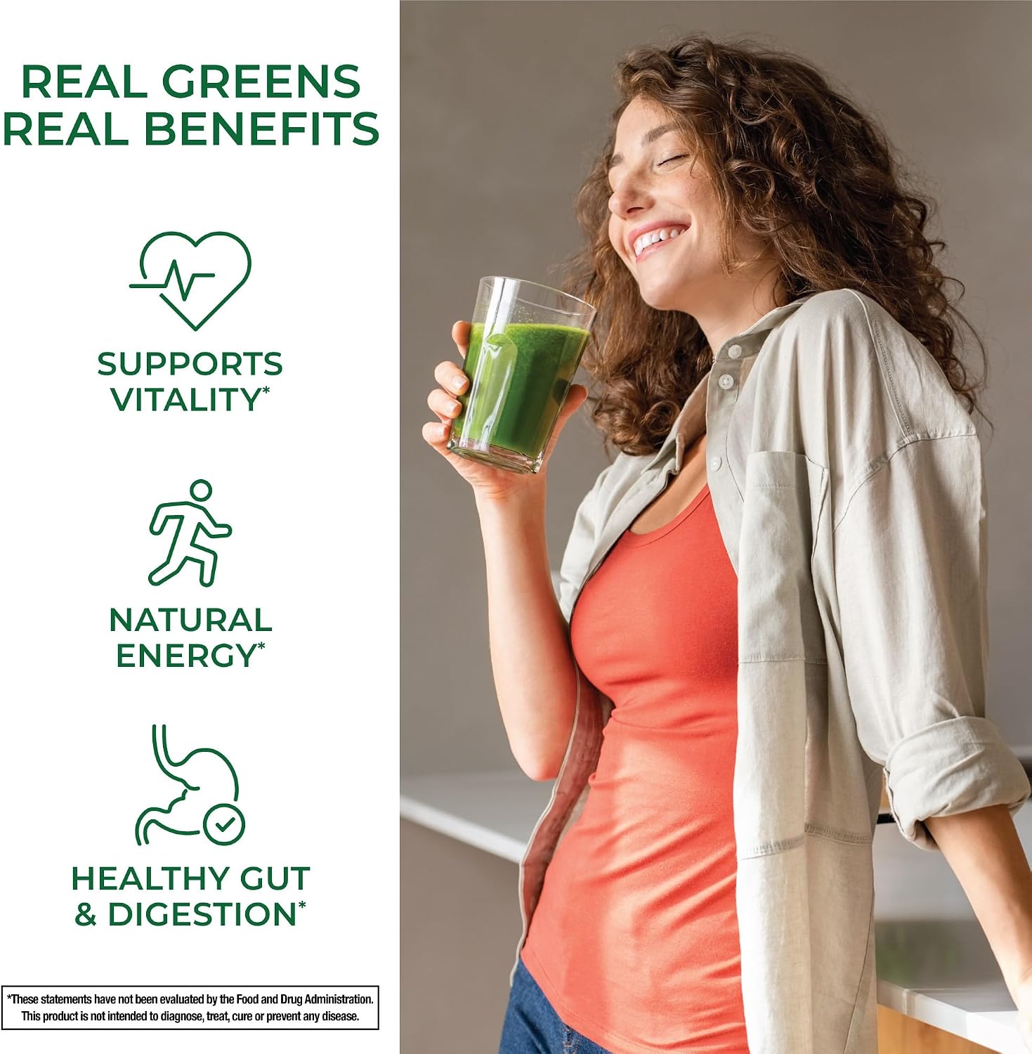 Country Farms Super Greens Power Pack - 50 Organic Superfoods with Probiotics, Unflavoured & Berry, 40 Servings - görsel 3