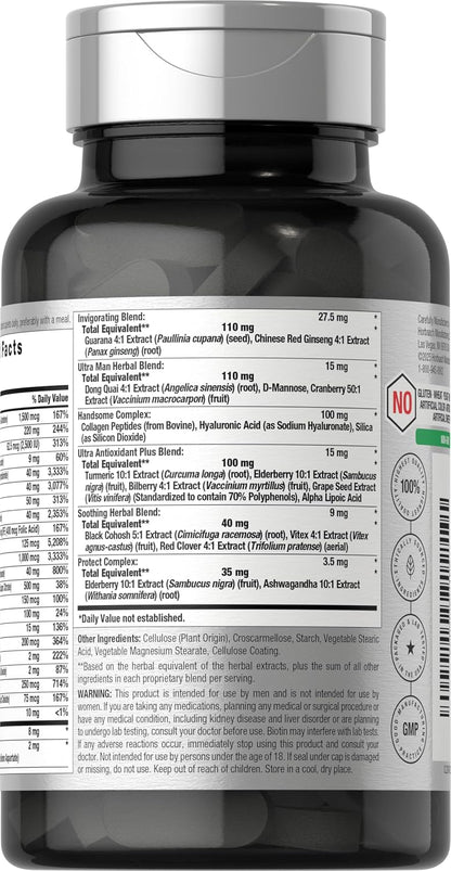 Horbäach Men's Multivitamins 50 Plus | 60 Caplets | Advanced Formula for Men Over 50 | Non-GMO & Gluten-free