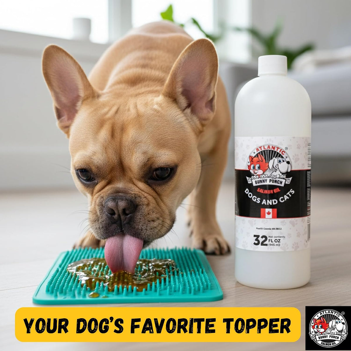 Bunny Punch Pure Atlantic Salmon Oil for Dogs & Cats - Liquid Food Topper - 946 ml - görsel 4