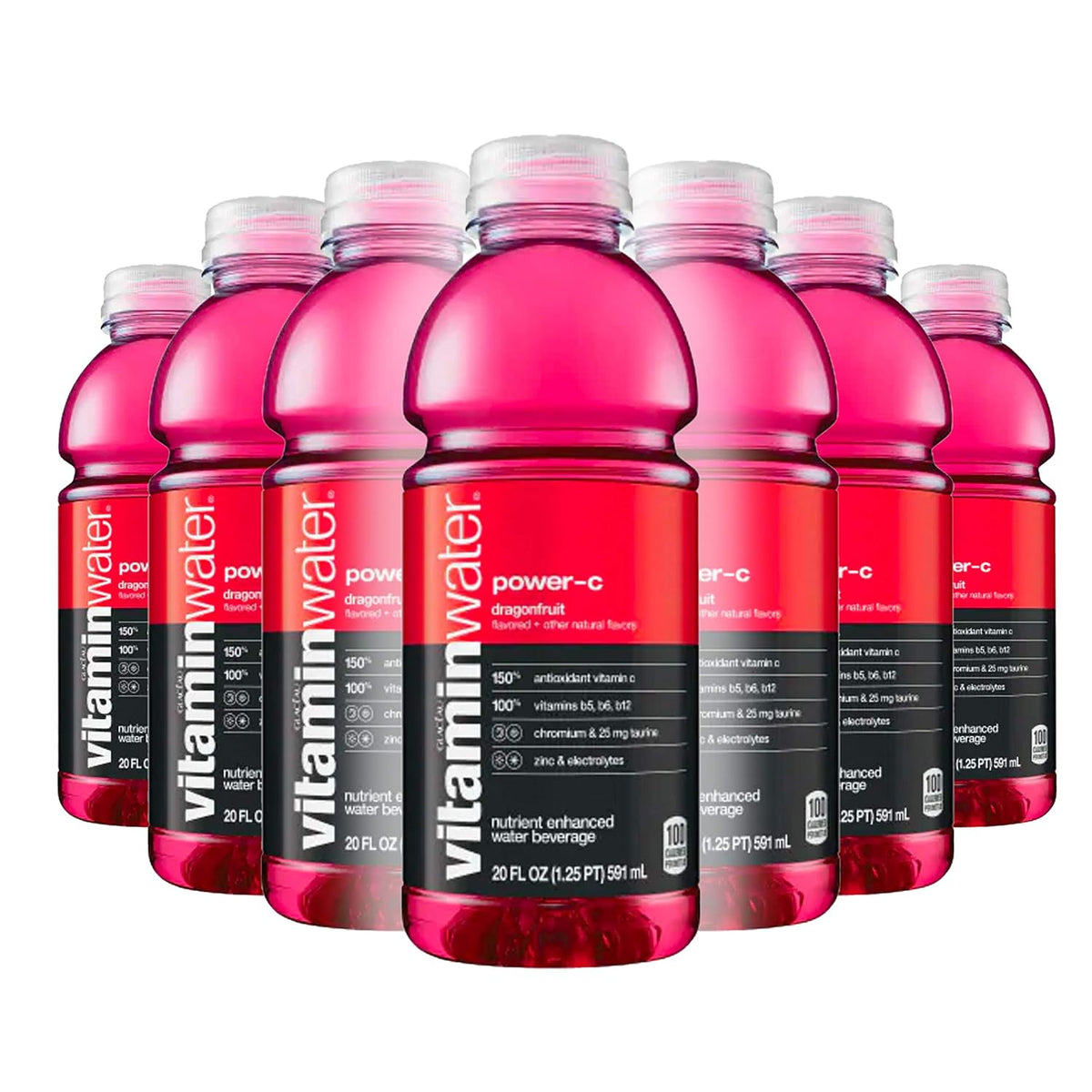 vitaminwater Dragonfruit Power C – 591ml Bottles (12-Pack) - görsel 1