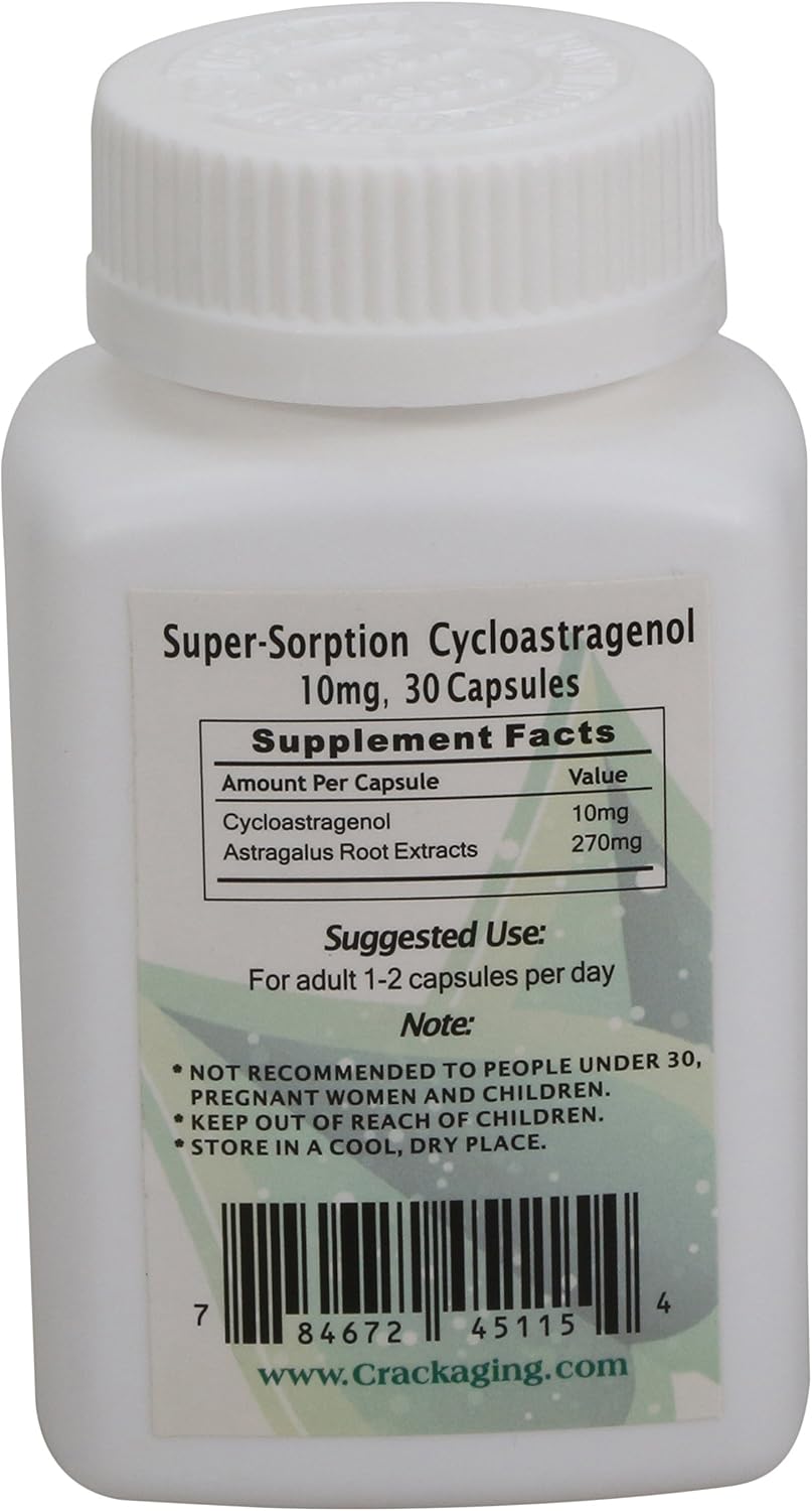 Crackaging CA-100 – Super-Absorption Cycloastragenol 10mg (30 Capsules) - görsel 2
