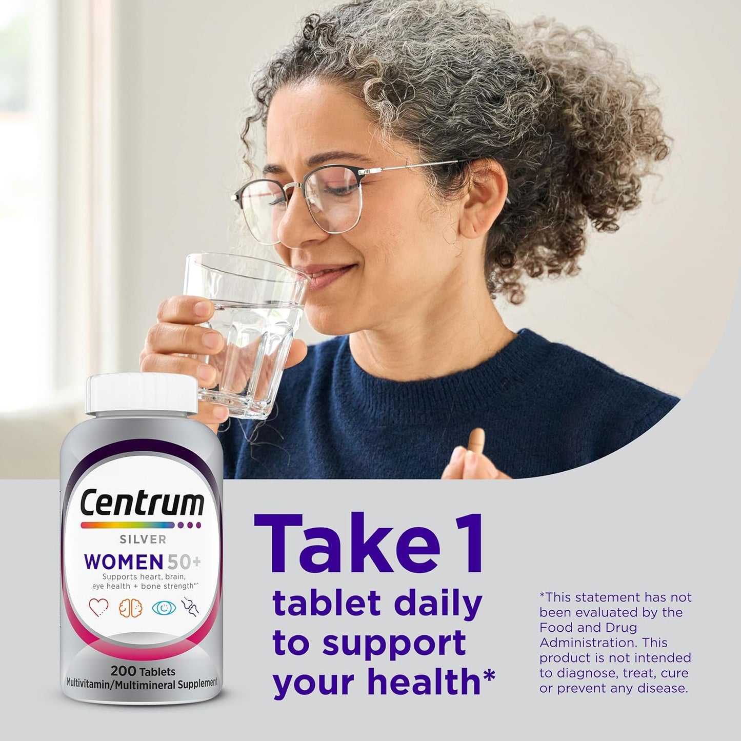 Centrum Silver Women's Multivitamin for Women 50 Plus – Memory & Cognition Support, 100 Tablets - görsel 5