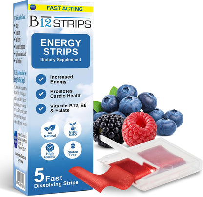Essential Source Methylcobalamin Vitamin B12 Sublingual Strips with Biotin, B6 and L-Methylfolate