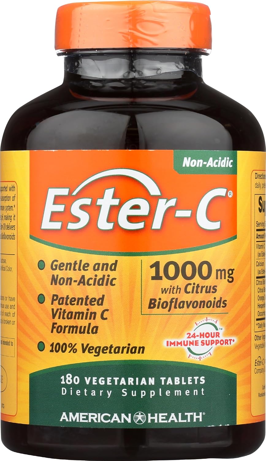 American Health Ester-C 1000mg with Citrus Bioflavonoids, 180 Caplets - görsel 1