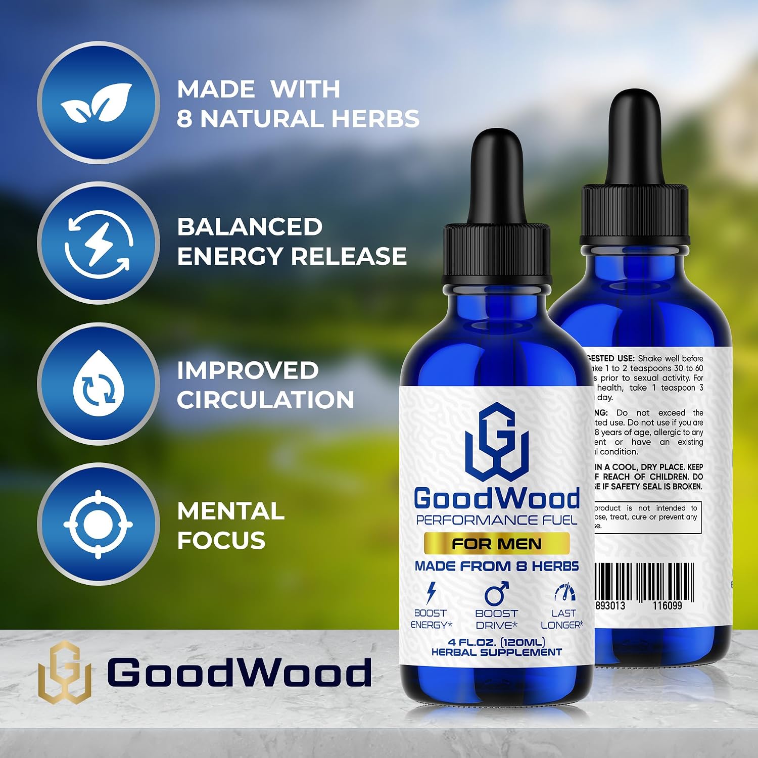 GoodWood Male Liquid Drops - Herbal Supplement for Men 30+ - görsel 3