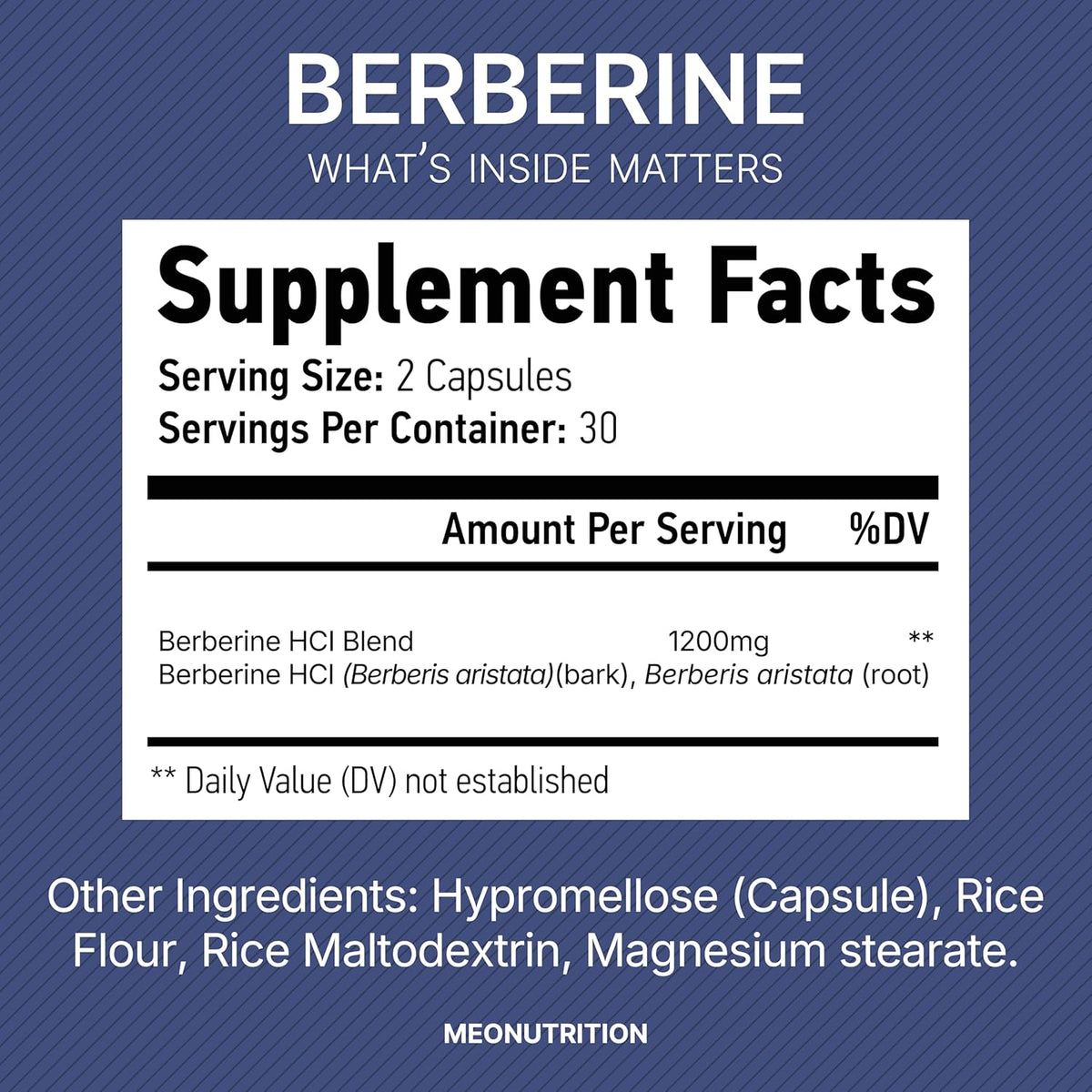 Berberine Supplement 1200mg HCl – 60 Capsules - görsel 3