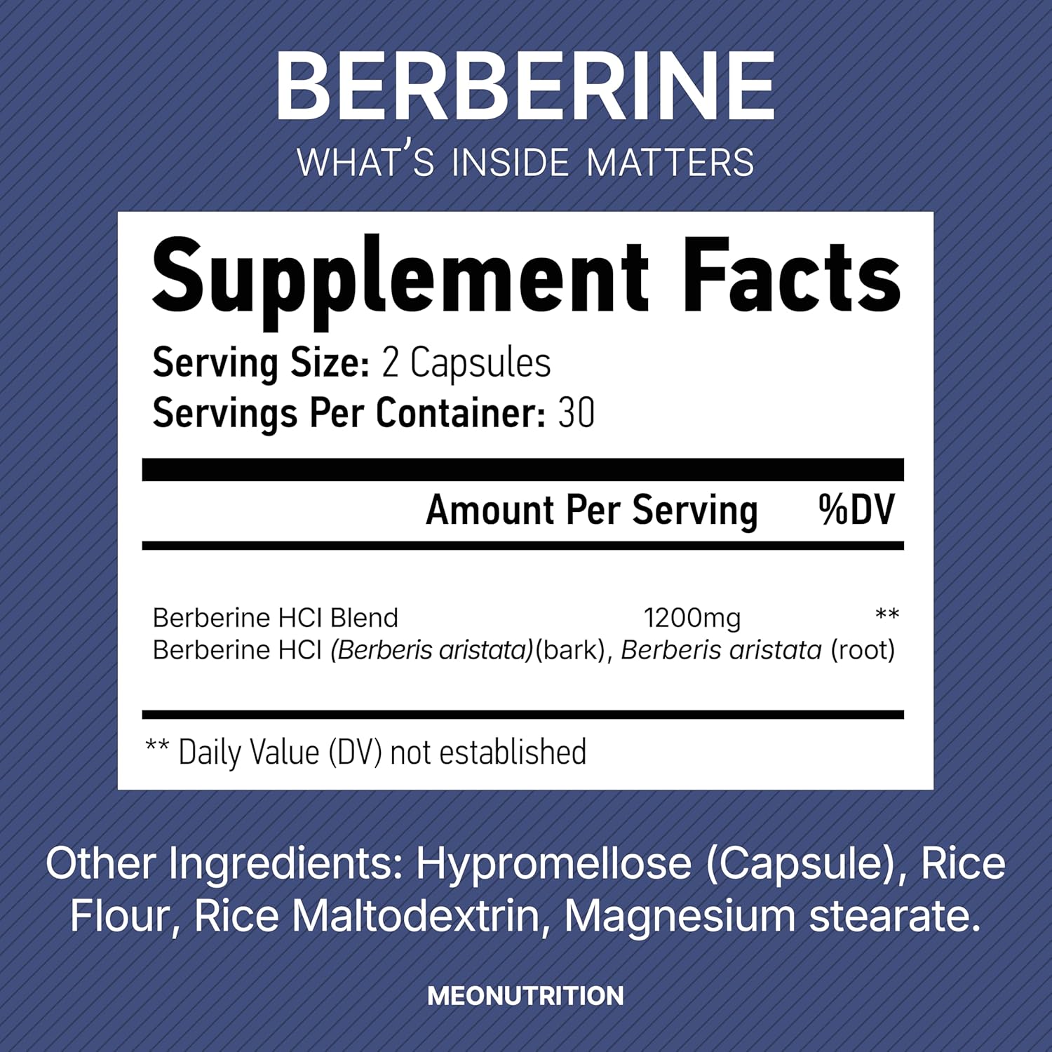 Berberine Supplement 1200mg HCl – 60 Capsules - görsel 3