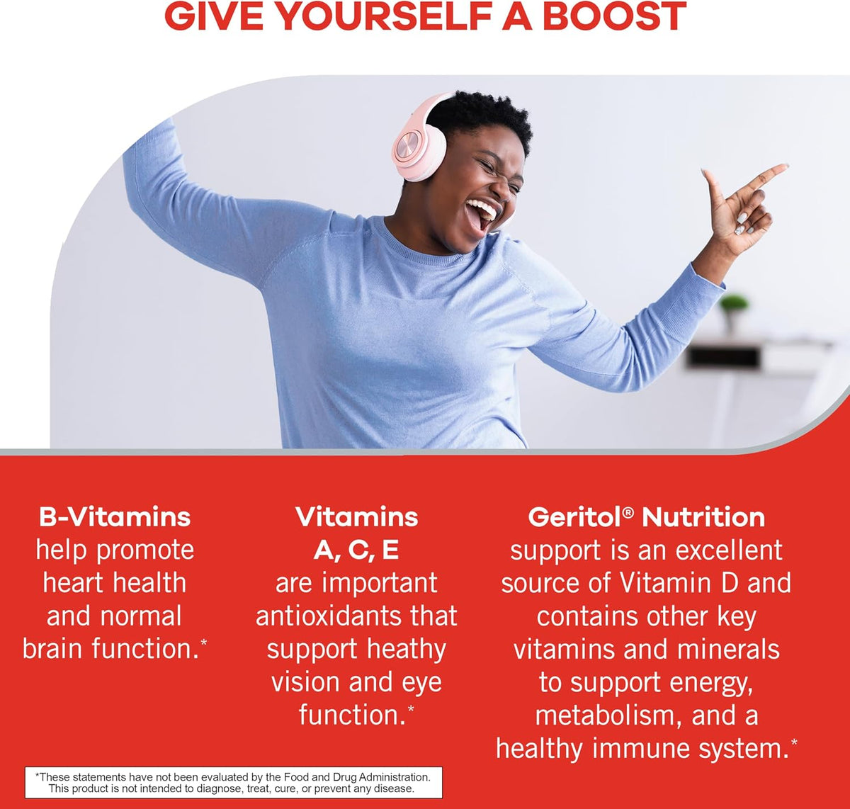 Geritol Multivitamin Supplement – 27 Essential Vitamins & Minerals with Iron, 40 Tablets (Pack of 2) - görsel 3