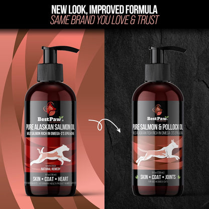 Wild Alaskan Salmon Oil for Dogs | Liquid Omega-3 with Pump | 240 ml