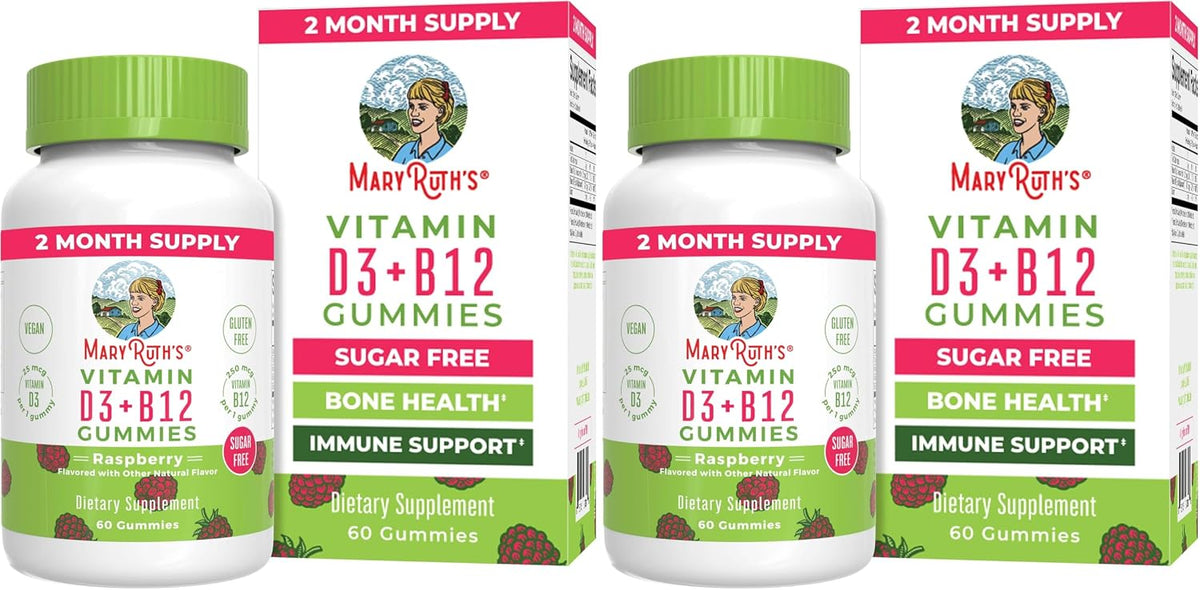 MaryRuth's Vitamin D3 + B12 Gummies - Sugar Free, Vegan, 60 Chewable Gummies - görsel 10