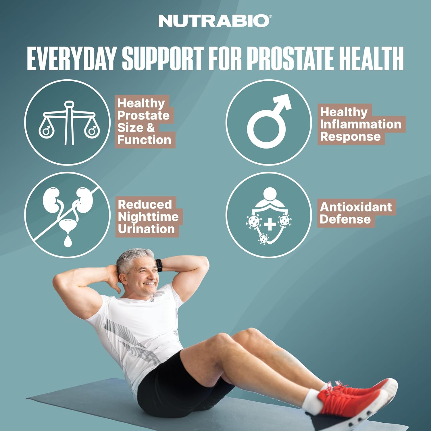 NutraBio Prostate - Advanced Prostate Function Support - Inflammation Defence and Antioxidant Support - 90 Capsules - görsel 3