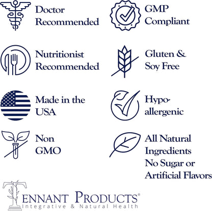 Dr. Tennant's Restore Vanilla Shake: 50+ Methylated Vitamins & Minerals with 23g Plant-Based Protein, 14-Day Supply