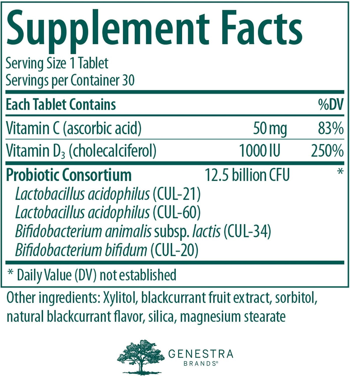 Genestra Brands HMF Fit for School | Children's Immune Support Formula | 30 Chewable Tablets | Natural Blackcurrant Flavour - görsel 2