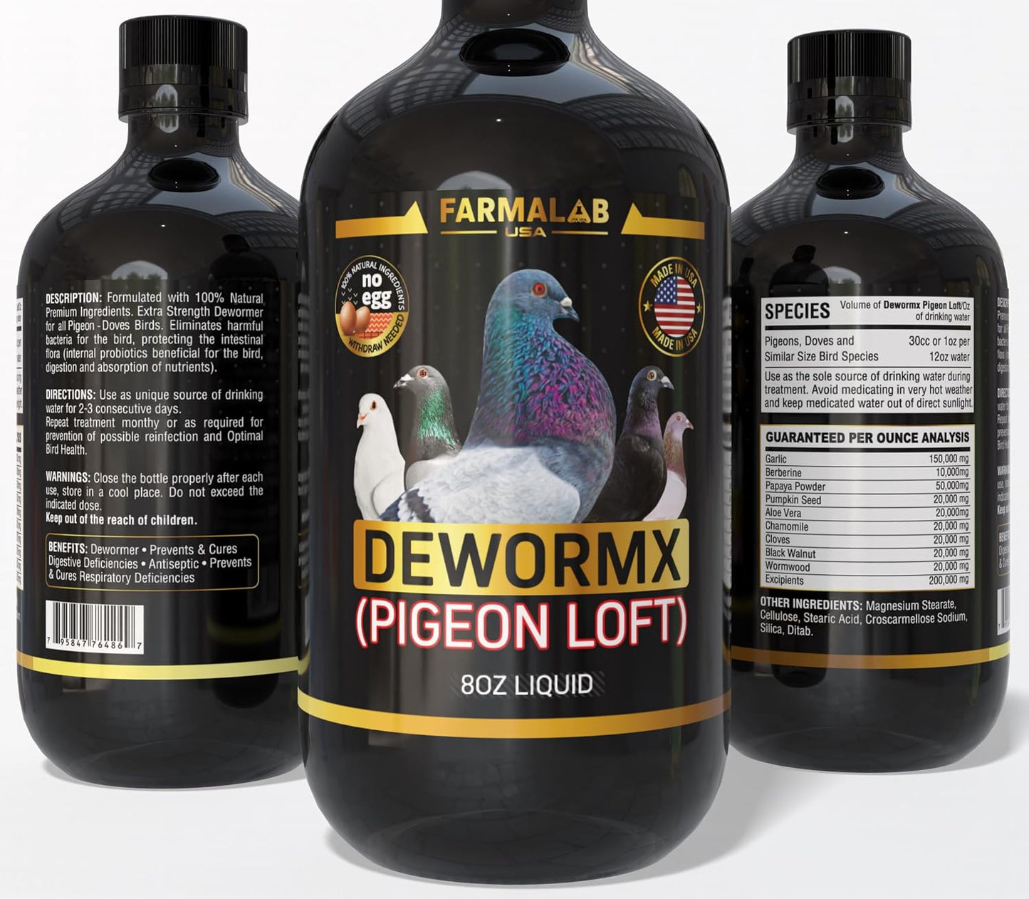 B12-5500 para Palomas, Pigeon Vitamin Supplement 60 Tablets Farmalab - görsel 6