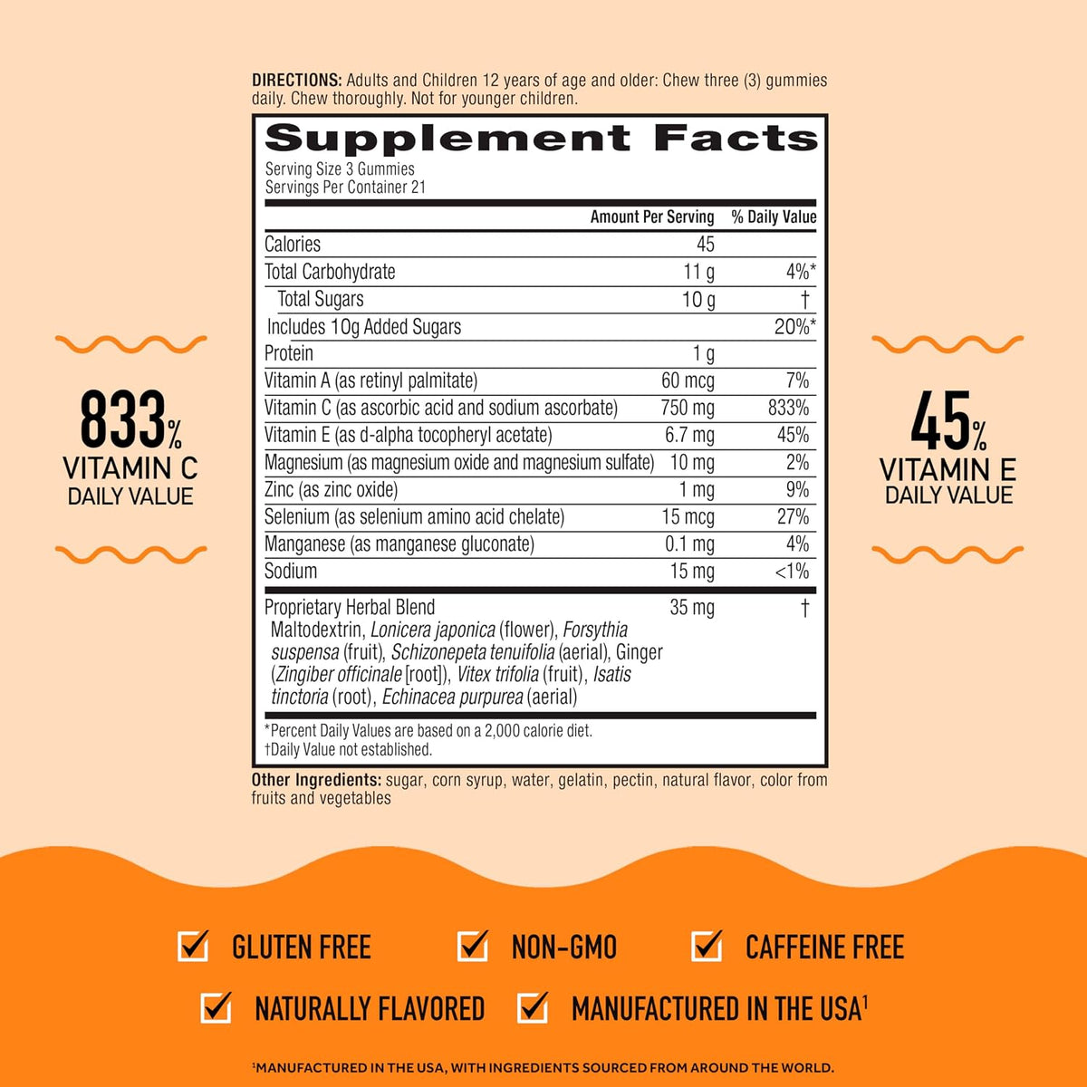 Airborne Immune Support Gummies, Assorted Fruit Flavour, 42 Ct - görsel 3