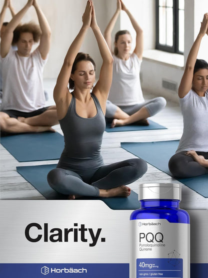 Horbäach PQQ Supplement 40 mg | 120 Capsules | Maximum Strength | Non-GMO & Gluten-free | Pyrroloquinoline Quinone Disodium Salt