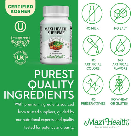 Maxi Health Supreme High Potency Multivitamin with Minerals, CoQ10 and Antioxidants