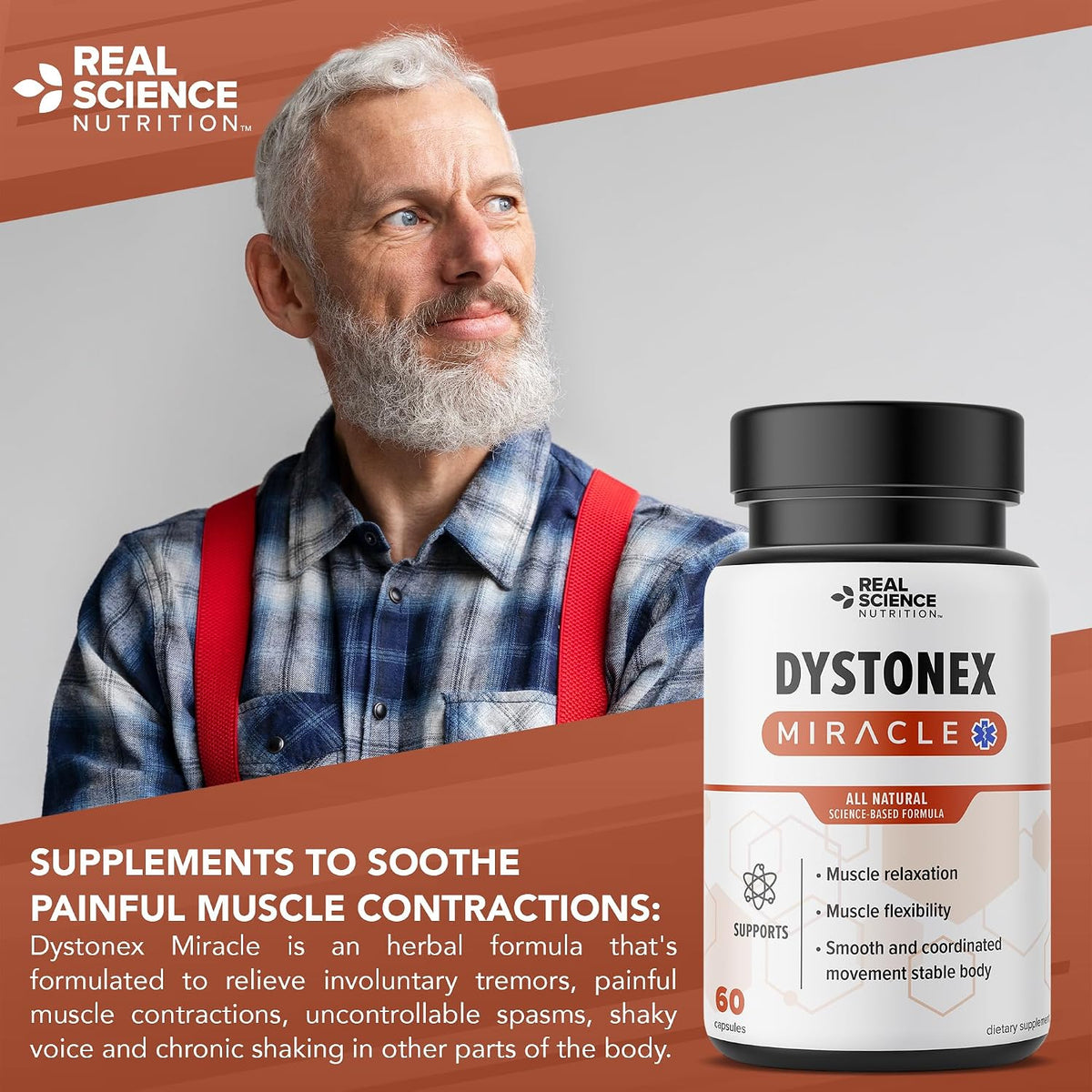 Real Science Dystonex – Dystonia Support Supplement with Vinitrox & GABA, 60 Capsules - görsel 4