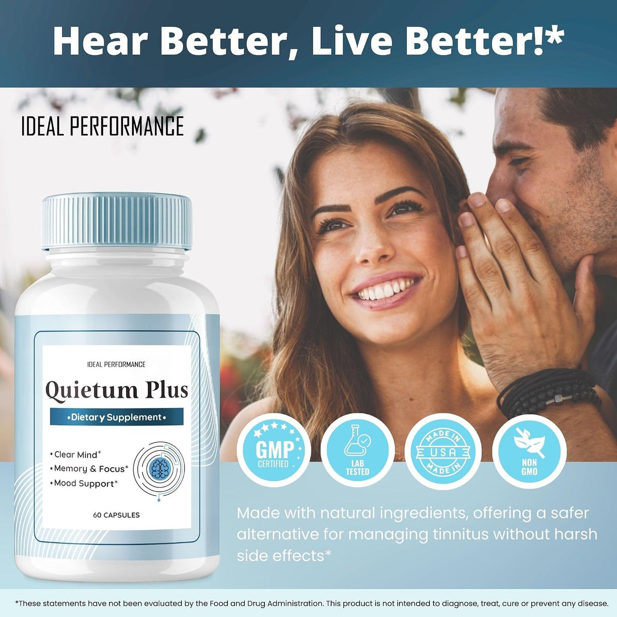 Quietum Plus Tinnitus Relief – Official Supplement for Ringing Ears (60 Capsules) - görsel 5