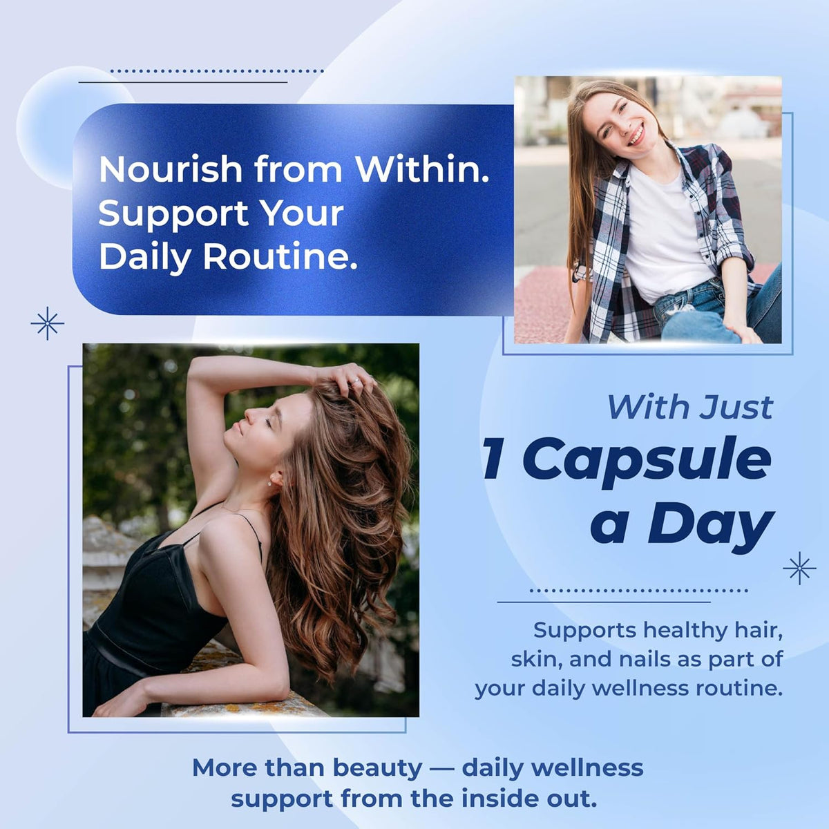 SOTALIX Biotin with Collagen + Keratin, Horsetail & Saw Palmetto - Hair, Skin & Nails Support (180-Day Supply) - görsel 2