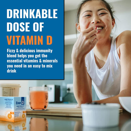 Ener-D Sugar Free Multivitamin Drink Mix, Orange, 24 Packets