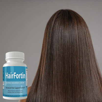 Hairfortin Advanced Hair Growth Vitamins and Minerals – Extra Strength Formula for Hair, Skin, and Nails with Biotin – Gluten-free, 60 Capsules