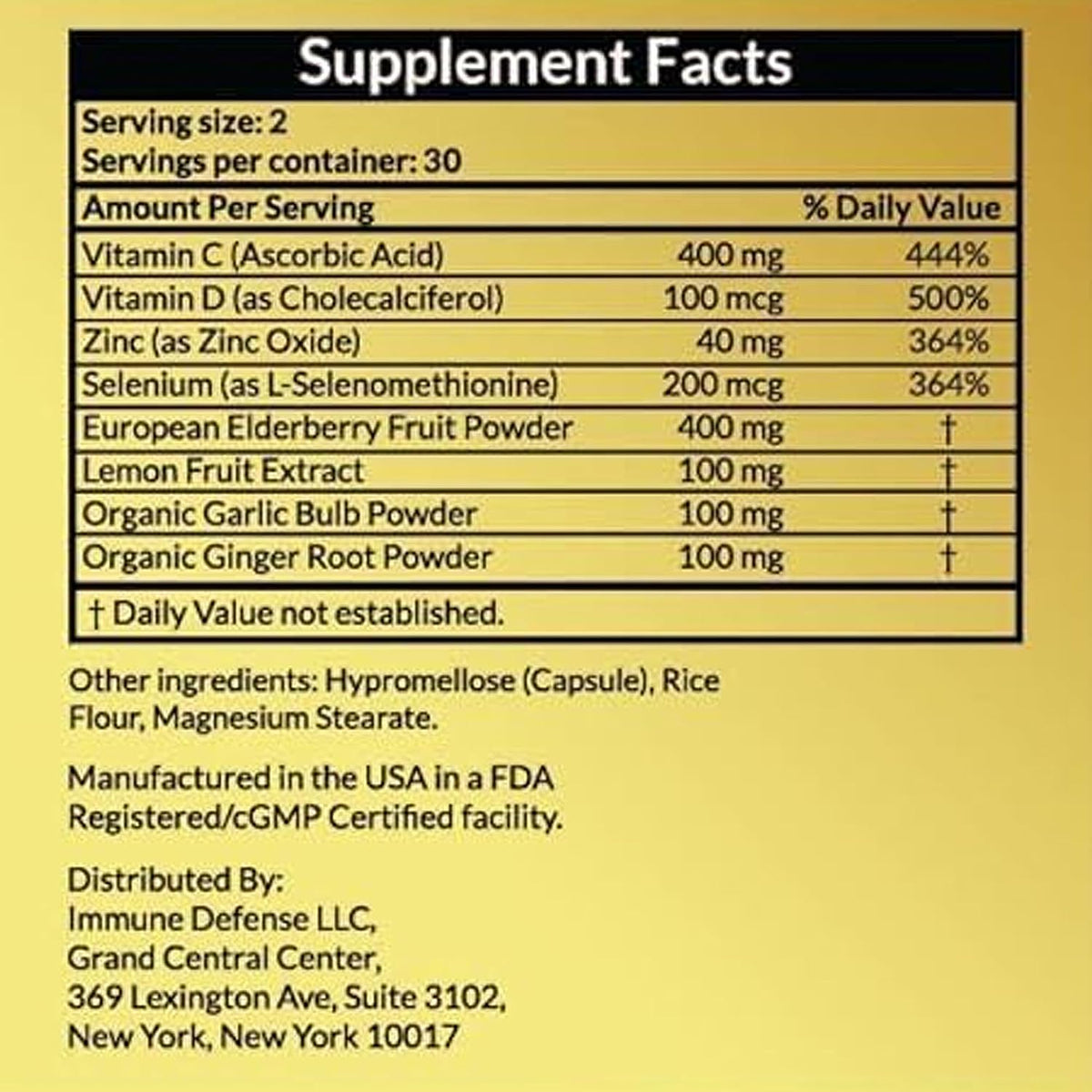 Immune Support Supplement - Natural and Organic Immune Support for Adults - 60 Capsules - görsel 5