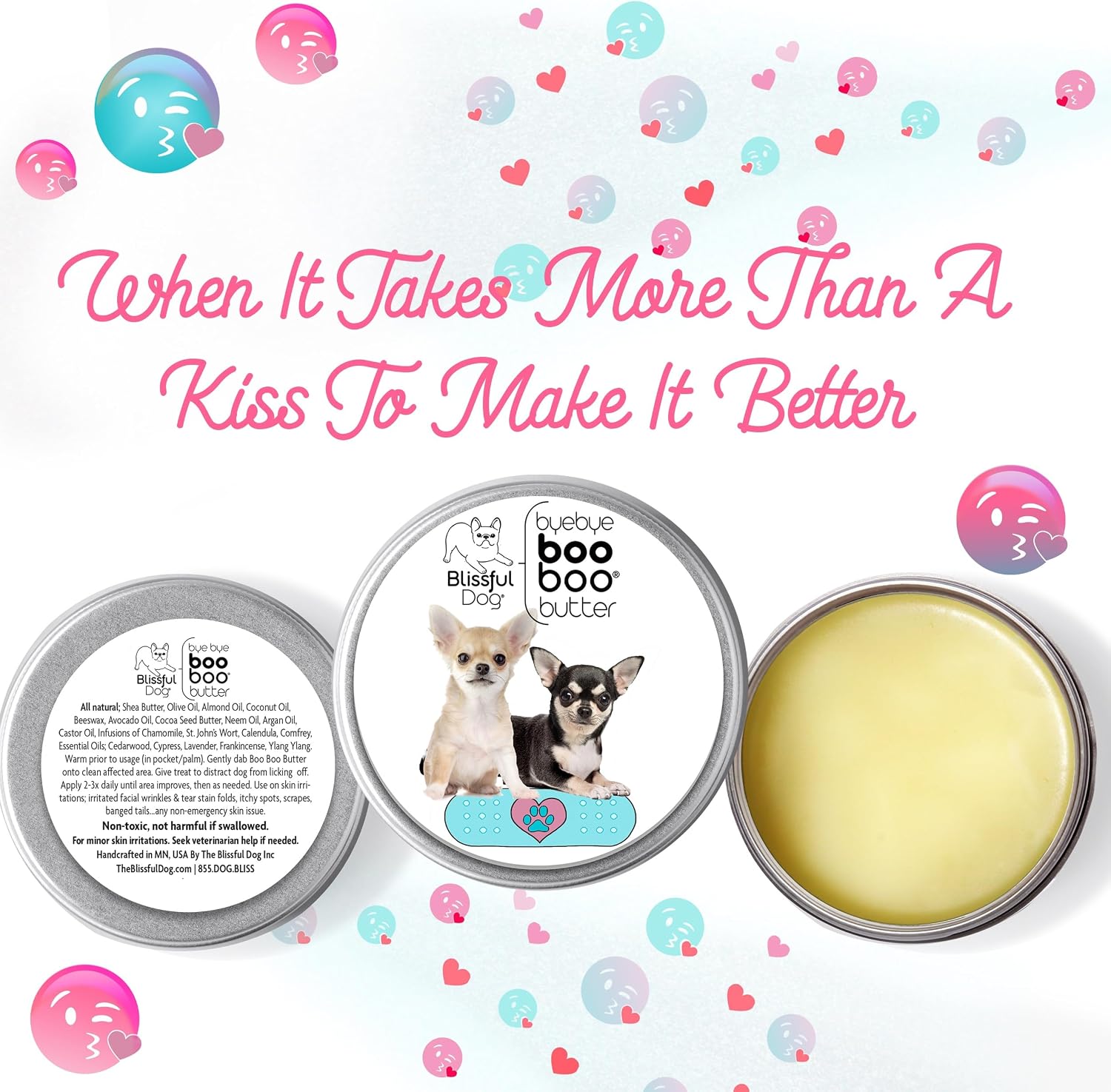 The Blissful Dog 2 oz TIN Chihuahua Booboo Butter - görsel 2