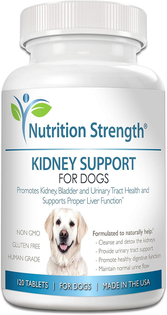 Kidney Support for Dogs – Organic Cranberry & Astragalus – Renal, Bladder & Urinary Tract Health Supplement – 120 Chewable Tablets