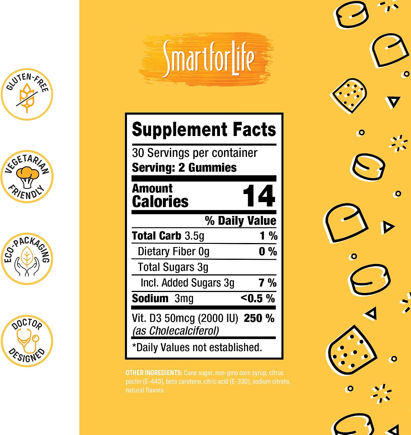 Smart for Life Vitamin D3 Gummies - 2000 IU - 60 Count - görsel 7