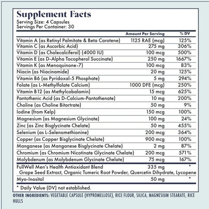 FullWell Men's Multivitamin - Daily – Sperm Health : An antioxidant blend helps maintain sperm quality by – Image 2
