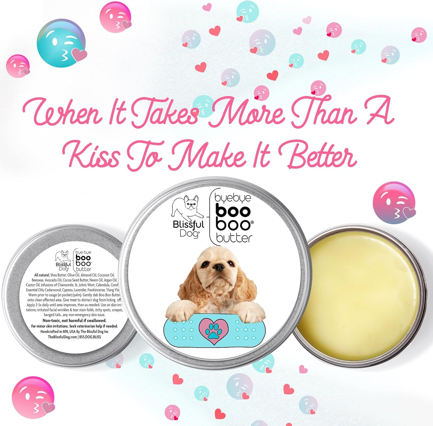 The Blissful Dog 4 oz TIN Cocker Spaniel Booboo Butter - görsel 2