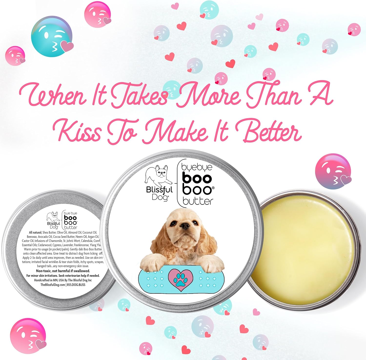 The Blissful Dog 4 oz TIN Cocker Spaniel Booboo Butter - görsel 2